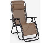 Tumbona de Jardín Plegable y Reclinable , Hamaca con Cojín Cómoda y Resistente para Terraza, Camping y Patio .
