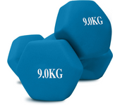UNYCOS Set 2 Mancuernas Hexagonales 1 - 10kg Pesas de Neopreno, Antideslizantes, Ergonómicas