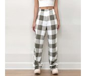 Women'S Plush Pajama Pants Soft Elastic Waist Mid-High Rise Sleep Pants Classic Plaid Pant Belt 2 Pockets Perfect For Winter