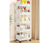 Kitchen Storage Rack Trolley Bookshelf Kitchen Corner Narrow Slit Storage Cabinet Bathroom Living Room Home Organizer
