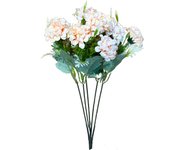 Poenia Arte Floral - Ramo de Hortensias Artificiales 35cm 3pcs - Alta Calidad y Realista