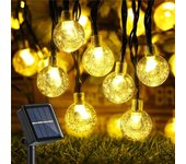 LED Solar String Lights Outdoor Waterproof Bubble Beads Fairy String Light 8 Modes Garden Wedding Party Christmas Decoration