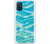 Funda compatible con Samsung Galaxy A51 - Patron caballitos de mar