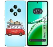 Tumundosmartphone Funda Silicona para Oppo Reno 12FS 4G / 12 FS 5G diseño Furgoneta Dibujos
