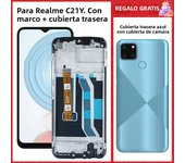 6.5" For Oppo Realme C21Y RMX3261 LCD Display Touch Screen With Frame For Oppo Realme RMX3261LCD Replacement For Realme C21Y LCD