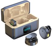 Micrófono inalámbrico, micrófono de solapa inalámbrico con botón Q8 Grabación de teléfono móvil y clip de micrófono de grabación de sonido adecuado para TikTok, YouTube, video blogging, grabación de video, transmisión