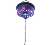 5 RPM--9 RPM Adjustable Mirror Ball Rotating Motor with 24 RGB Led Light for 4 6 8 12" Disco Balls (Not Include)