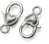 5/10pcs/lot 27x14mm Gold Silver Plated Rhodium Heart Shaped Lobster Clasp Hooks for Necklace&Bracelet Chain DIY Jewelry Making