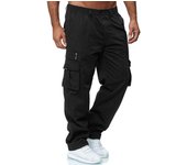 Casual Multi-Pocket Loose Straight Workwear Pants Outdoor Pants Fitness Pants