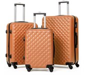 viaje rígida 4 ruedas de abs, trolley, dura y ligera, cerradura de combinación numérica, estudiantes