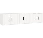 vidaXL Muebles para TV de pared 3 uds 57x34,5x40 cm, Mueble de Salon, Mueble TV, Mueble TV salon, Mesa de TV, Mueble tele