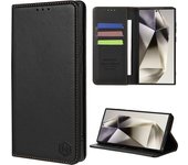 Wallet Skin friendly Card Slot Magnetic Flip Leather Case For Samsung Galaxy S25 Edge S24 FE S23 Ultra S22 S21 S20 S10Plus Cover