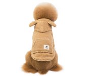 Verde Otoño Invierno Ropa para Mascotas Lindo Perro con Capucha Cachorro Caliente Traje Chaquetas Caniche Bulldog Abrigo