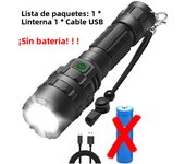 High Power LED Flashlight For Hunting Outdoor Professional Tactical Torch Night Scout Light Strong Lamp USB Rechargeable Lantern