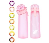 1pc Air Water Bottle With 1pc Random Flavor Pods Portable Transparent With Straw Leak Proof Suitable for Outdoor Sports