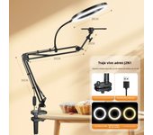 Ring Light Overhead Phone Mount Flexible Articulating Phone Arm Stand Compatible with iPhone Desk Tripod for YouTube Live  LED