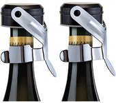 Tapón de champán, sellador de tapón de botella de champán de acero inoxidable 2pcs para tapón de vino espumoso Cava