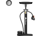 Bike Pump with Gauge Multi-functional Inflator for Bicycles and Cars 160PSI with High-Pressure Gauge and 3-in-1 Nozzle Air Pump
