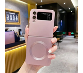 Magnetic Wireless Charge Magsafe Case for Samsung Galaxy Z Flip6 Flip5 Flip4 3 5g Matte Silicone Back Cover Zflip Flip 6 5 4 3
