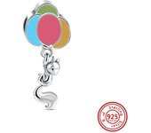 2024 New 925 Silver Tricolor Butterfly Balloons Dachshund Dog Beads Fit Original Pandora Charms Bracelet Jewelry Gift to Women