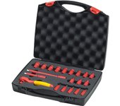 Wiha Juego de llaves de carraca aisladas de 1/4" 21 uds. caja incluida (43025)