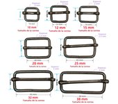 10 Pcs/Pack Wire Formed Metal D-Ring Rectangle Loops Tri-Glide Slider Adjuster Non-Welded Belt Strap Buckle