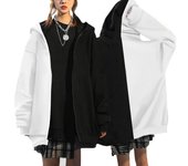 Men's Zip Up Hoodies Casual Zipper Jacket Coats Women Fleece Autumn Winter Harajuku Gothic Hooded Sweatshirts Sports Streetwear