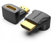Vention pack de 2 adaptadores hdmi macho a hdmi hembra 4k 90º - color negro