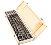 Juego de brocas para carpintería, juego de brocas largas de serpiente de 460 mm, 5 piezas en estuche de madera, juego de brocas para carpintería, brocas helicoidales de Ø 12/14/16/18/20 mm