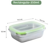 304 Stainless Steel Fresh-keeping Box Sealed Leak Proof Lunch Box Fruit Box with Lid Dumpling Container Refrigerated Storage Box