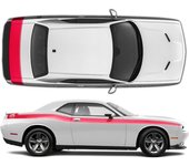 Pegatinas / Vinilos para coche franjas lateral/maletero Mopar compatibles con Dodge Challenger 2008 - 2020