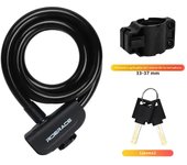 RIDERACE Bicycle Cable Lock Mountain Bike Portable Anti-theft Ring Lock High Security For Scooter Electric E-Bike Road Cycling