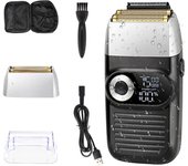 Máquina de afeitar de agua con carga USB, Máquina de afeitar Eléctrica Recíproca de Doble Cabeza, máquina de afeitar de lámparas lavable