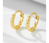 new styles Gold Filled Handmade Beaded Hypoallergenic earrings 925 sterling silver huggie hoop earrings for women