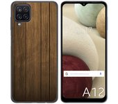 Tumundosmartphone Funda Gel Tpu para Samsung Galaxy A12 / M12 diseño Madera Dibujos