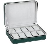 Watch Box Zippered Travel Case Luxury PU Leather Watch Storage Box Jewelry Collection Display Holder Organizer for Men Women