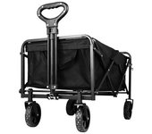 Carro de Mano Plegable Carrito de Playa y Transporte para Jardín Casa Almacén 4 Ruedas, todoterreno.