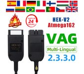 Herramienta de diagnóstico Autocom para coche, interfaz VCDS VAGCOM VCDSCAN HEX V2, actualización 23.3.3 para VW, AUDI, Skoda, Seat, multilenguaje, 2024