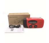 Radio De Meteorología Con Emergencia Solar Manivela De Acrílico FM/AM/NOAA Cargador De Teléfono USB Y Luz De Mano LED 2000mAh