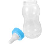 Alcancía gigante en forma de botella: gran frasco para dinero rellenable para juegos de ducha y regalos de fiesta, color azul