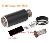 51mm/60mm Motorcycle exhaust with DB killer Motorcycle Exhaust Pipe Muffler Carbon Fiber GP-project Exhaust Pipe
