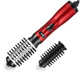 2 in 1 Rotating Electric Hair Straightener Brush Hair Curler Hair Dryer Brush Hot Air Comb Negative Ion Hair Styler Comb
