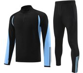 NEW Men and Kids sports set boy girl Fans Half Zipper Jacket Training wear games Jerseys football Kit Tops and trousers