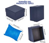 10 Pcs Paper Gift Boxes 3.46×3.21×2.09 Inch Square Watch Box Kraft Jewelry Gift Box with Pillow Cardboard Bracelet Storage Box