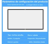 60 72 84 100 120 150 Inch Simple Foldable Projection Screen Polyester 16:9 Outdoor Full HD 1080P 4K Projector Screen Curtain