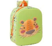 SAFTA  MOCHILA GUARDERIA 3D 27CM SAFTA TIGER MOCHILAS 3D SAFTA TIGER 10x22x27 Cms.