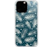 Funda original compatible con Iphone 14 Pro Maxcon diseño de Patron plumas blancas