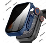 Case For apple watch Apple Watch Series9/8/7/6/5/4 SE 44 45 41 40mm change to Ultra Privacy Tempered Glass Screen Protector case