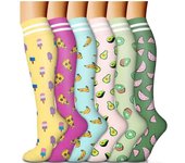 6Pairs New Compression Stocking 20-30Mmhg Knee High Sports socks Fit Medical Varicose Veins Pregnant  Edema Diabetes Circulation