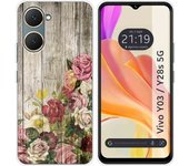 Tumundosmartphone Funda Silicona para Vivo Y03 / Y28s 5G diseño Madera 08 Dibujos